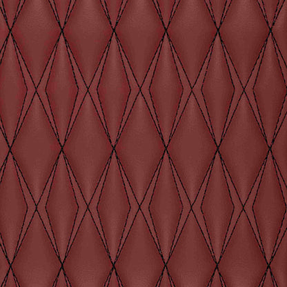 Tapis de Sol Premium Sur Mesure en 3D | Motif Double Losange | Rouge Bordeaux