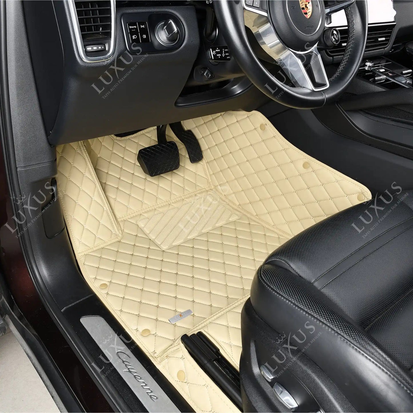 Car Plus Set de tapis de voiture Premium Textile Beige 4 pièces