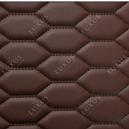 Tapis de Coffre Premium Sur Mesure Intégral 3D | Motif Nid d'Abeille | Marron Chocolat