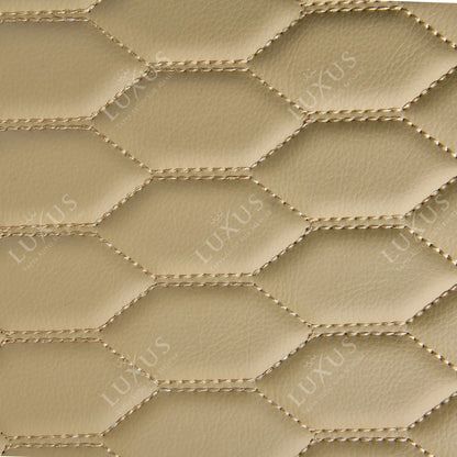 Tapis de Coffre Premium Sur Mesure Intégral 3D | Motif Nid d'Abeille | Beige Crème