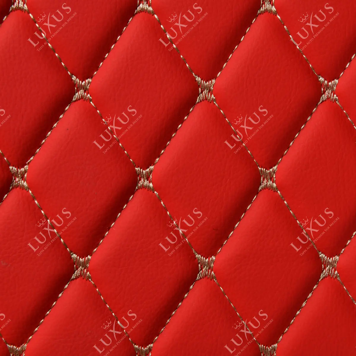 Tapis de Coffre Premium Sur Mesure Intégral 3D | Motif Diamant | Rouge Ferrari