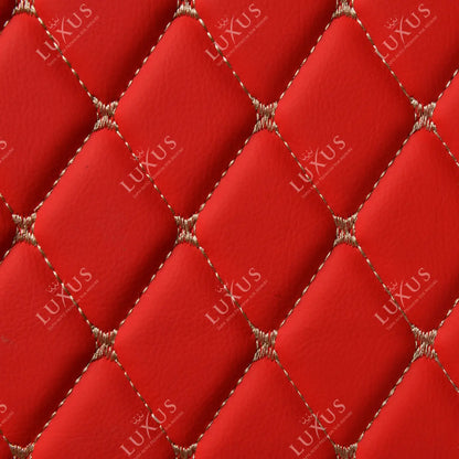 Tapis de Coffre Premium Sur Mesure Intégral 3D | Motif Diamant | Rouge Ferrari