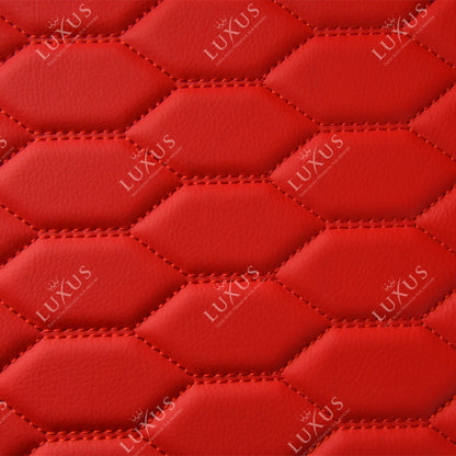 Tapis de Sol Premium Sur Mesure en 3D | Motif Nid d'Abeille | Rouge Ferrari