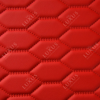 Tapis de Coffre Premium Sur Mesure Intégral 3D | Motif Nid d'Abeille | Rouge Ferrari