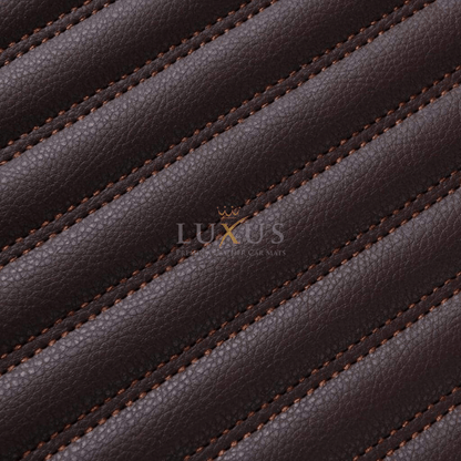 Tapis de Sol Premium Sur Mesure en 3D | Motif Bandes | Marron Chocolat