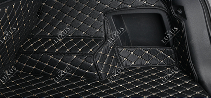 Tapis de Coffre Premium Sur Mesure Intégral 3D | Noir et Surpiqures Beiges